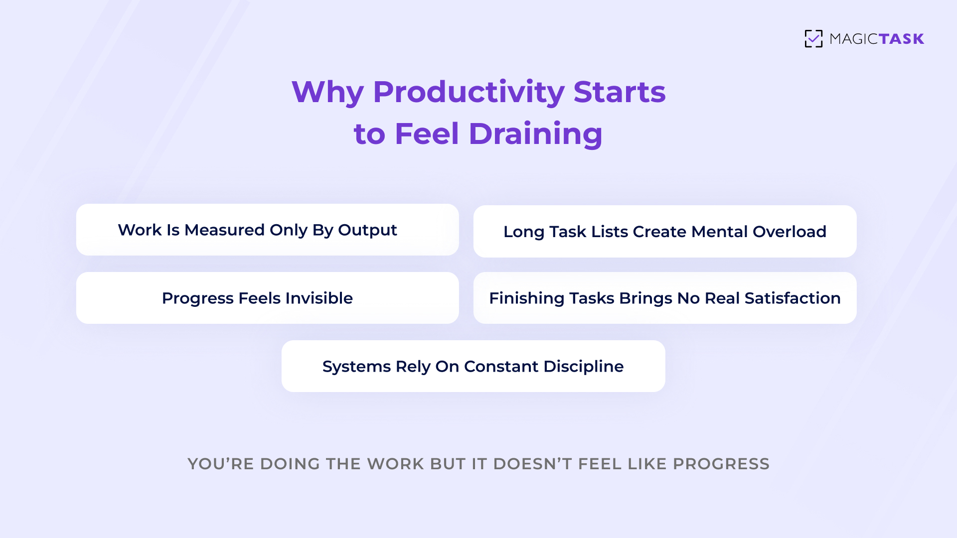 Why productivity starts to feel draining